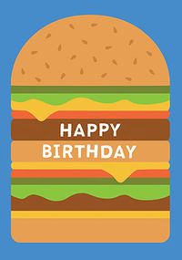 Tap to view Burger Happy Birthday Card