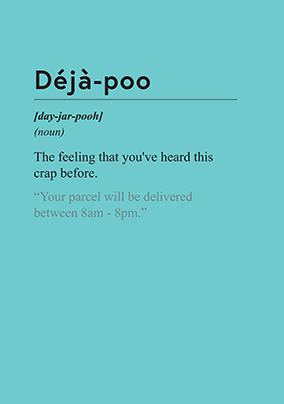 Deja-poo Birthday Card