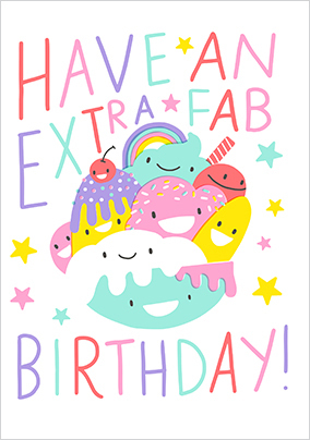 Extra Fab Birthday Ice Cream Card