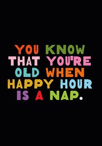 Tap to view Happy Hour Nap Birthday Card