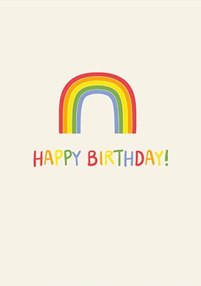 Happy Birthday Rainbow Card