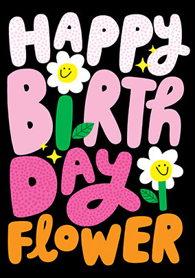 Happy Birthday Flower Card