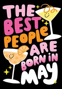 Tap to view The Best People are born in May Cocktails Birthday Card
