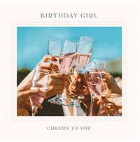 Tap to view Cheers To You Birthday Girl Square Card