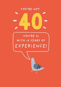 Tap to view Years Of Experience 40th Birthday Card