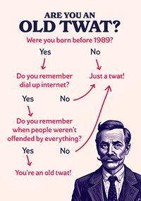 Tap to view Are You An Old Twat Birthday Card