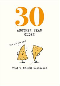 Tap to view Nacho Business 30th Birthday Card