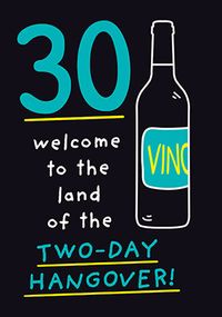 Tap to view Land Of Two-Day Hangover 30th Birthday Card