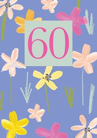 Tap to view Bright Floral 60th Birthday Card