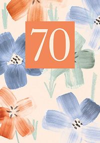 Tap to view Bright Floral 70th Birthday Card
