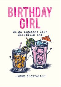 Tap to view We Go Together Like Cocktails Birthday Card