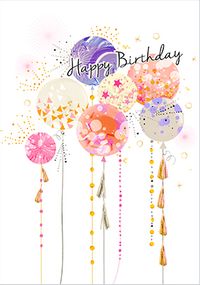 Tap to view Pastel Party Balloons Birthday Card