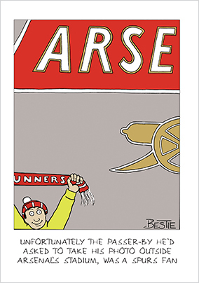 Arsenal Joke Birthday Card