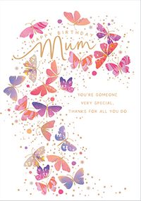 Tap to view Special Mum Butterfly Birthday Card