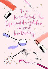 Tap to view Granddaughter Makeup Birthday Card
