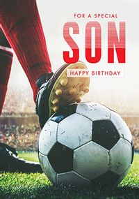 Tap to view Special Son Football Birthday Card