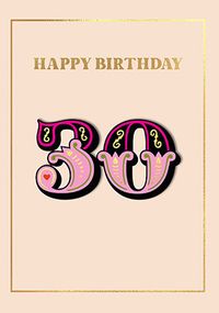 Tap to view Typographic 30th Birthday Card