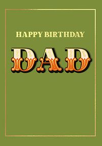 Tap to view Typographic Happy Birthday Dad Card
