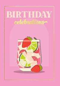 Tap to view Pink Cocktail Birthday Card