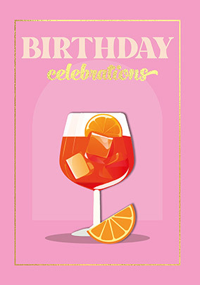 Aperol Spritz Birthday Card