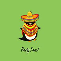 Tap to view Party Time Penguin Birthday Card