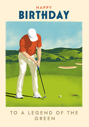 Timeless Moments Golf Birthday Card