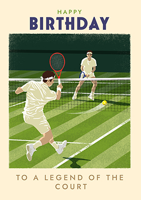 Timeless Moments Tennis Birthday Card