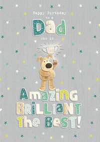 Tap to view Boofle Amazing Brilliant The Best Dad Birthday Card