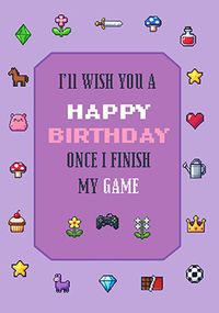 Tap to view Cosy Gaming Once I Finish Birthday Card