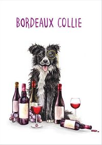 Tap to view Bordeaux Collie Birthday Card