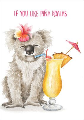 Photo of Pina Koala Birthday Card