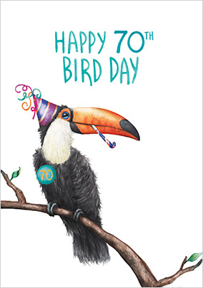 Happy 70th Bird Day Birthday Card