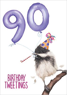 Photo of Birthday Tweetings 90th Card