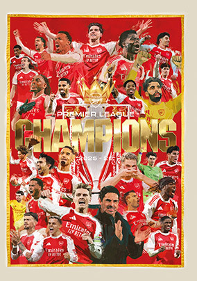 Arsenal Premier Champion 25-26 Birthday Card