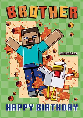 Photo of Minecraft Brother Birthday Card
