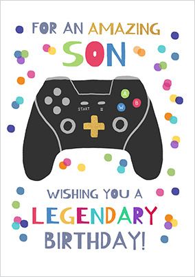 Photo of Amazing Son Gaming Console Birthday Card