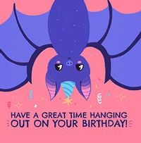 Tap to view Hanging out on your Birthday Bat Card