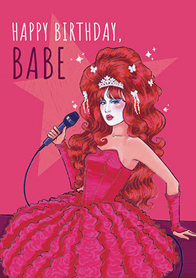 Birthday Babe Chappell Roan Spoof Card
