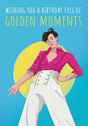 Golden Moments Harry Styles Spoof Birthday Card