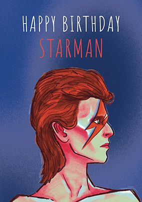 Photo of Happy Birthday Starman David Bowie Spoof Card
