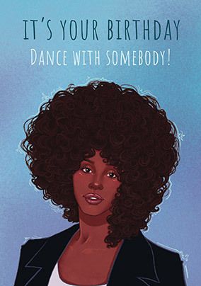 Photo of Dance With Somebody Whitney Houston Birthday Card