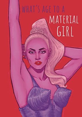Photo of Material Girl Madonna Spoof Birthday Card