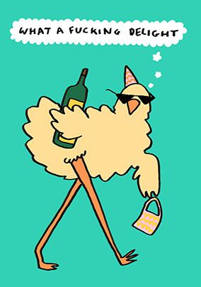 Photo of What a F*cking Delight Birthday Card