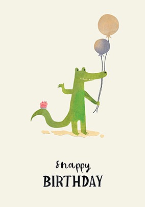 Snappy Birthday Crocodile Card