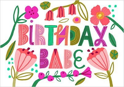 Photo of Birthday Babe Floral Card