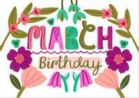 Tap to view March Birthday Landscape Floral Card