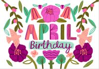Tap to view April Birthday Landscape Floral Card