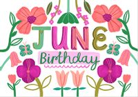 Tap to view June Birthday Landscape Floral Card