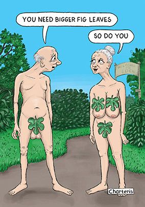 Photo of You Need Bigger Fig Leaves Birthday Card