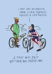 Tap to view Funny Cyclists Birthday Card